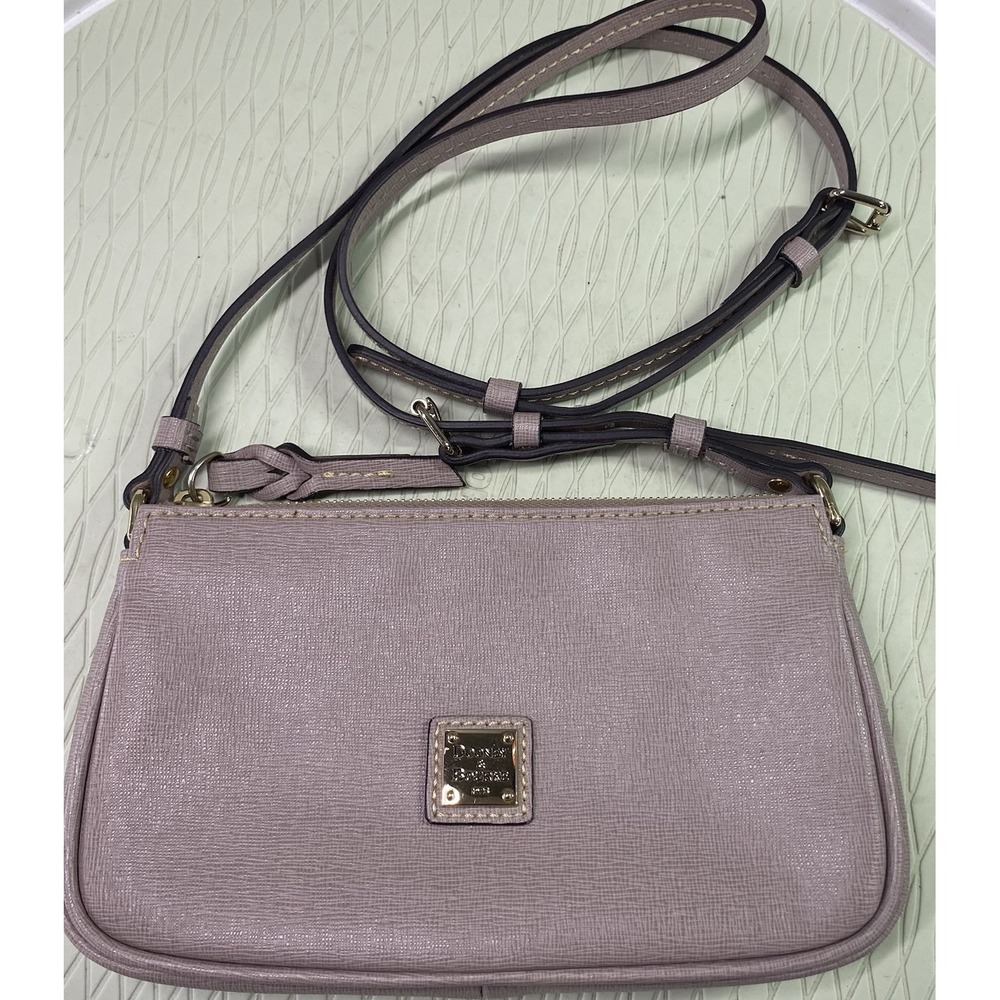 DOONEY&BOURKE AUTHENTIC OYSTER SAFFIANO LEATHER LEXI CROSSBODY PURSE